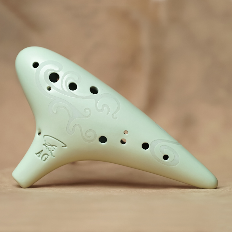 12孔天青鳳尾陶笛
